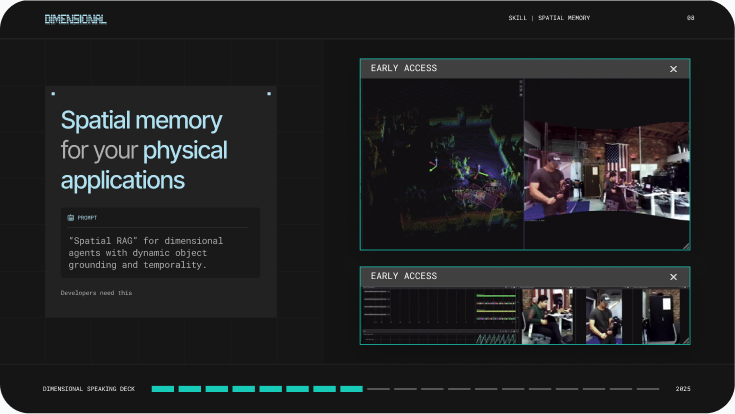 Slide — Spatial memory for your physical applications, over dark scanned imagery.